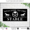 Custom Horse Stable Sign, Farm House Sign, Horse Sign, Metal Sign, Metal Farmhouse decor, Personalized farm Animal sign, Barn Animals, Horse