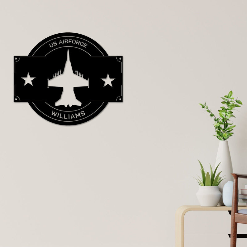 Personalize Airforce Sign, Airforce Graduation gift, Piolot Sign, Jet Aircraft Sign, Metal Sign, Military Branch Sign, Retirement Gift, USAF