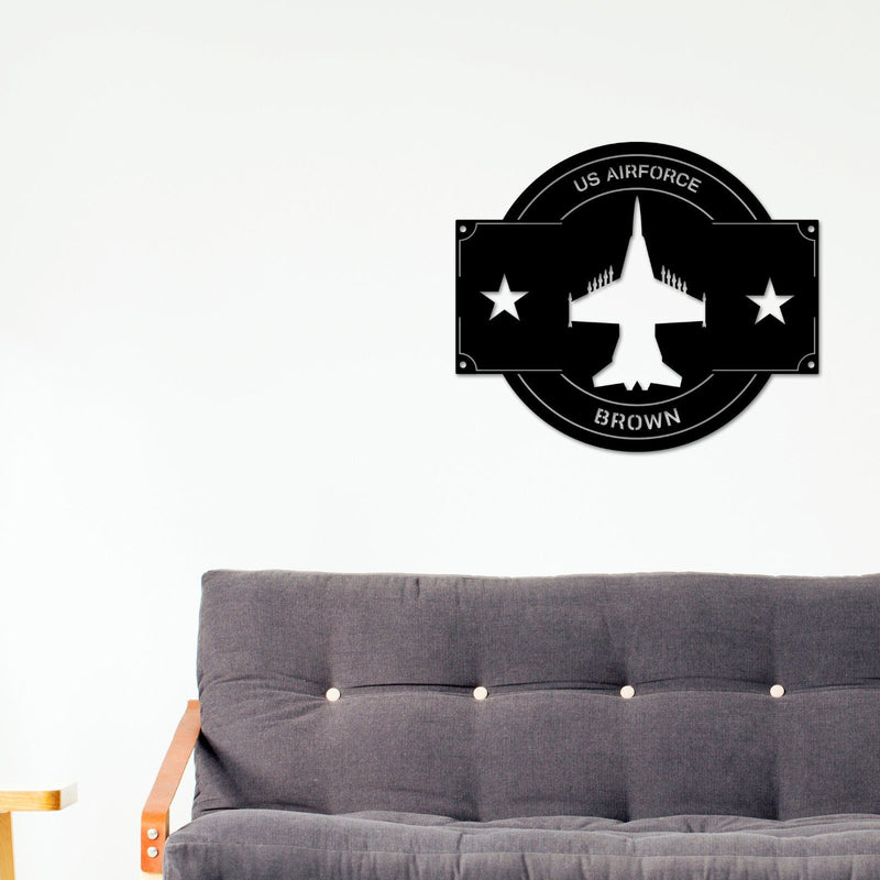 Personalize Airforce Sign, Airforce Graduation gift, Piolot Sign, Jet Aircraft Sign, Metal Sign, Military Branch Sign, Retirement Gift, USAF
