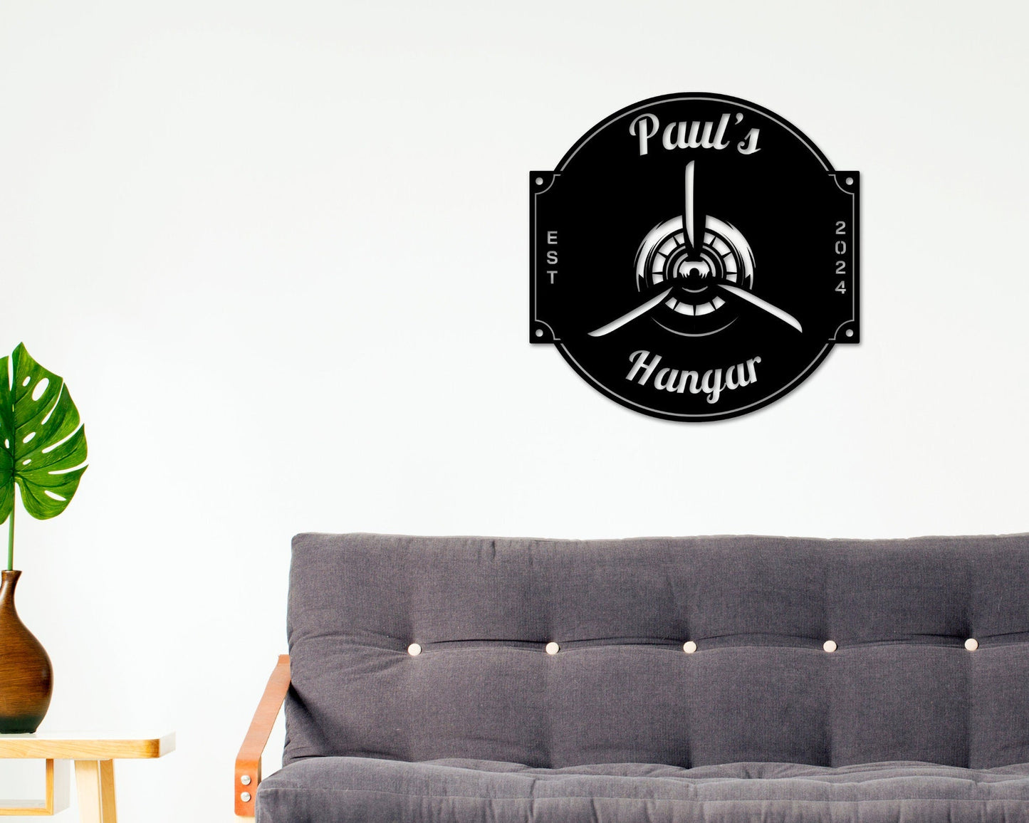 Airplane Hangar Sign, Personalized Airplane Sign, Personalized Pilot Name Sign, Custom Aviation Lover, Man Cave Sign, Airplane Sign, Plane