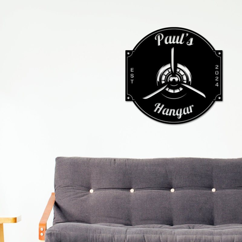 Airplane Hangar Sign, Personalized Airplane Sign, Personalized Pilot Name Sign, Custom Aviation Lover, Man Cave Sign, Airplane Sign, Plane