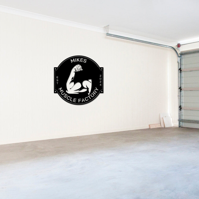 Personalized Gym Sign, Custom Metal Sign, Weight Plate, Home Gym Sign, Workout decor, Gift For Him, Gym Metal Wall Art, Workout Room, Weight