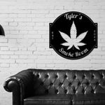 Custom Marijuana Sign, Weed Metal Wall Decor, Marijuana Dispensary Sign, Cannabis Wall Art, Marijuana Leaf Metal Sign, Gift for Stoners