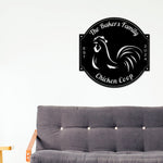 Custom Rooster House Sign, Rooster House Coop Sign, Rooster Decor, Our Little Coop Sign Metal Sign, Chicken Sign, Personalized Coop sign
