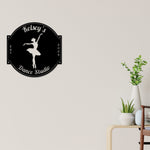 Personalized Dancer Sign, Dance Studio Metal Sign, Custom Dance Team Sign, Dancer Gift, Ballet Metal Sign, Girls Room Decor