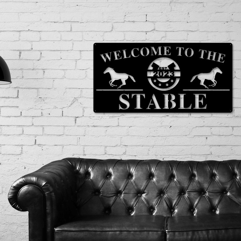 Custom Horse Stable Sign, Farm House Sign, Horse Sign, Metal Sign, Metal Farmhouse decor, Personalized farm Animal sign, Barn Animals, Horse