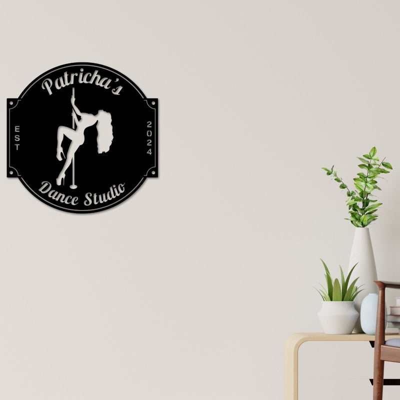 Personalized Pole Dancer Sign, Dance Studio Metal Sign, Custom Pole Dancer Sign, Dancer Gift, Club Metal Sign, Bar sign Decor