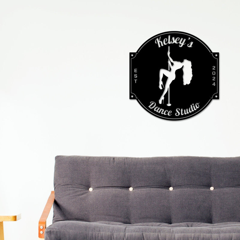 Personalized Pole Dancer Sign, Dance Studio Metal Sign, Custom Pole Dancer Sign, Dancer Gift, Club Metal Sign, Bar sign Decor