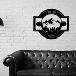 Snowboarding sign, Adventure sign, Cabin Metal Sign, Snowboard Mountain Themed Sign, Traveler gift, Snowboarding, Mountain trees Wall Art