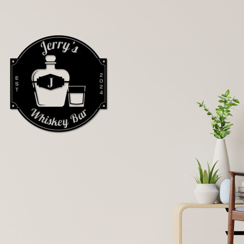 Personalized Whiskey Bar Sign, Whiskey Decor, Whiskey Bar Sign, Father's Day Gift, Bar Gifts, Whiskey Sign, Whiskey Bar Metal Wall Sign