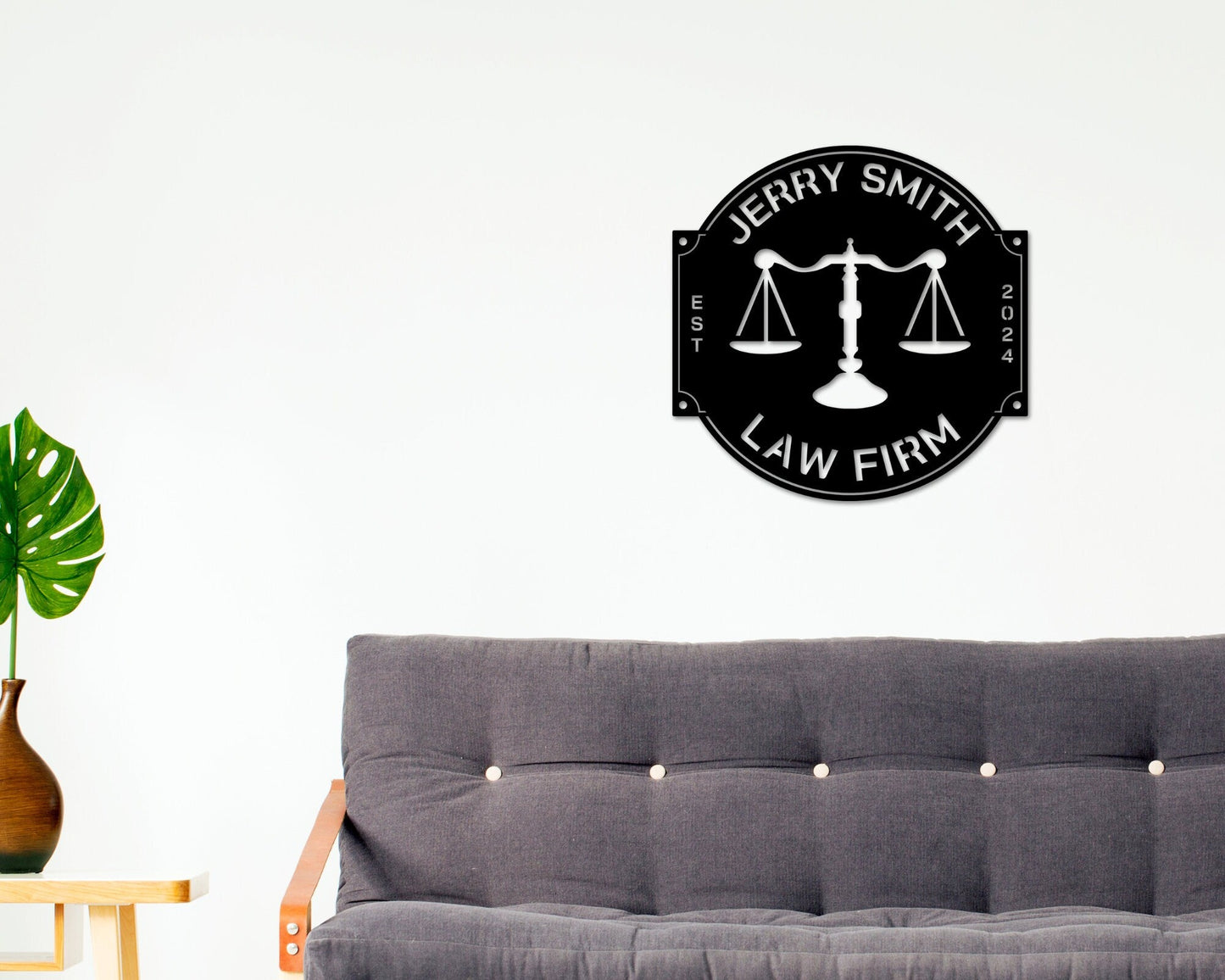 Custom Law Office Sign, Personalized Lawyer Sign, Lawyer Gift, Attorney Metal Sign, Law Student Gift, Judge Gift, Law Firm Office Decor