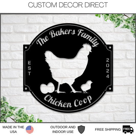 Chicken Coop sign, Custom Hen House Sign, Hen House Coop Sign, Our Little Coop Sign Metal Sign, Metal Chicken Coop Sign, Personalized Chicks