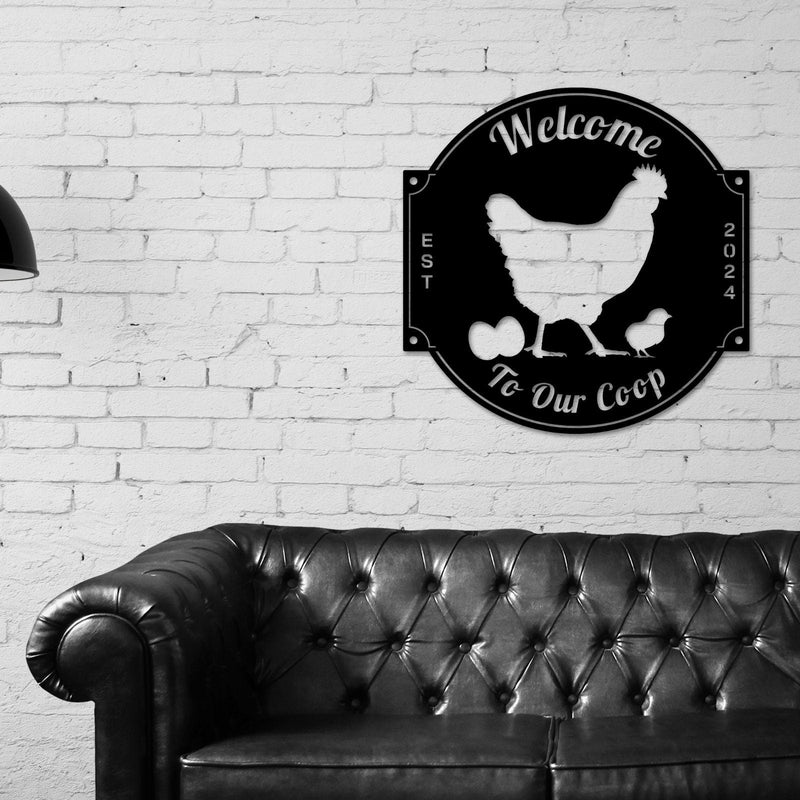 Chicken Coop sign, Custom Hen House Sign, Hen House Coop Sign, Our Little Coop Sign Metal Sign, Metal Chicken Coop Sign, Personalized Chicks