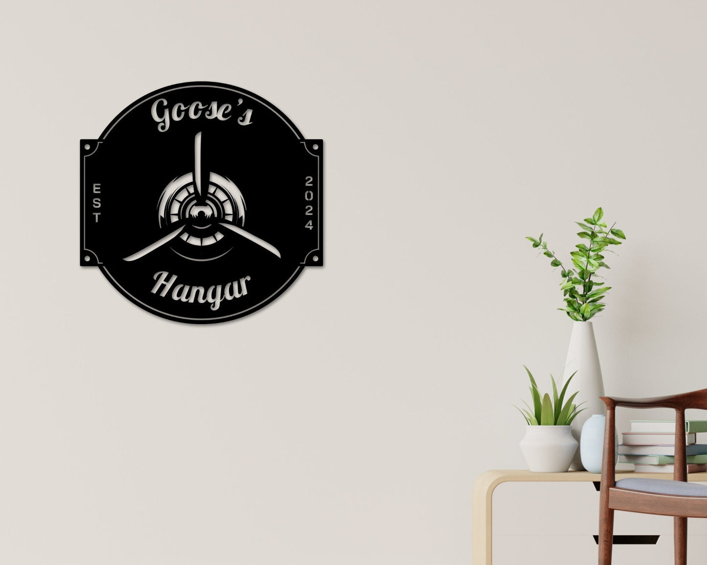 Airplane Hangar Sign, Personalized Airplane Sign, Personalized Pilot Name Sign, Custom Aviation Lover, Man Cave Sign, Airplane Sign, Plane