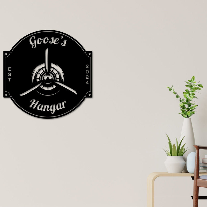 Airplane Hangar Sign, Personalized Airplane Sign, Personalized Pilot Name Sign, Custom Aviation Lover, Man Cave Sign, Airplane Sign, Plane