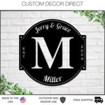 Initial Sign, Name sign, Personalized Family Sign, Last name Sign, Family,  Metal sign, Wedding Gift, Wedding Sign, Housewarming Gift, Metal