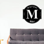 Initial Sign, Name sign, Personalized Family Sign, Last name Sign, Family,  Metal sign, Wedding Gift, Wedding Sign, Housewarming Gift, Metal