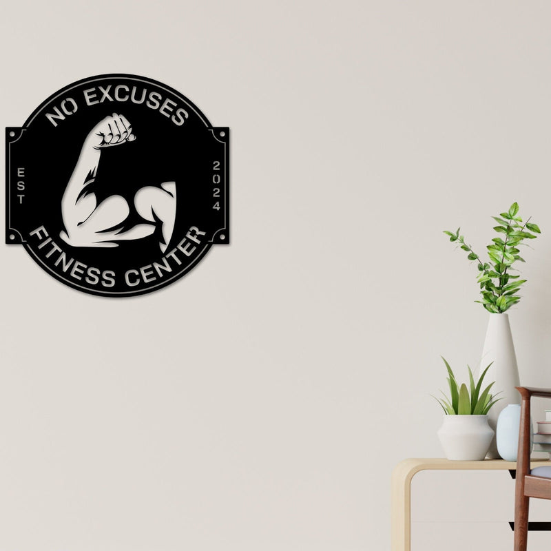 Personalized Gym Sign, Custom Metal Sign, Weight Plate, Home Gym Sign, Workout decor, Gift For Him, Gym Metal Wall Art, Workout Room, Weight