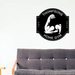 Personalized Gym Sign, Custom Metal Sign, Weight Plate, Home Gym Sign, Workout decor, Gift For Him, Gym Metal Wall Art, Workout Room, Weight
