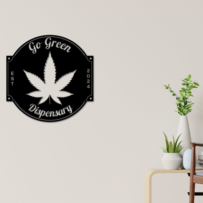 Custom Marijuana Sign, Weed Metal Wall Decor, Marijuana Dispensary Sign, Cannabis Wall Art, Marijuana Leaf Metal Sign, Gift for Stoners