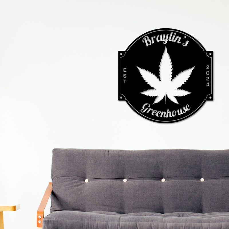 Custom Marijuana Sign, Weed Metal Wall Decor, Marijuana Dispensary Sign, Cannabis Wall Art, Marijuana Leaf Metal Sign, Gift for Stoners