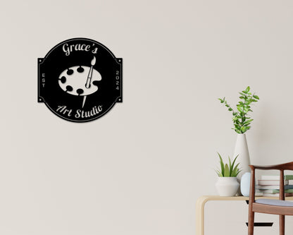 Art Studio Sign, Craft Room Sign, Arts and Crafts Sign, Metal Sign, Hobby Sign, Painting Sign, Art Class Sign, Art Teacher Gift, Custom Sign