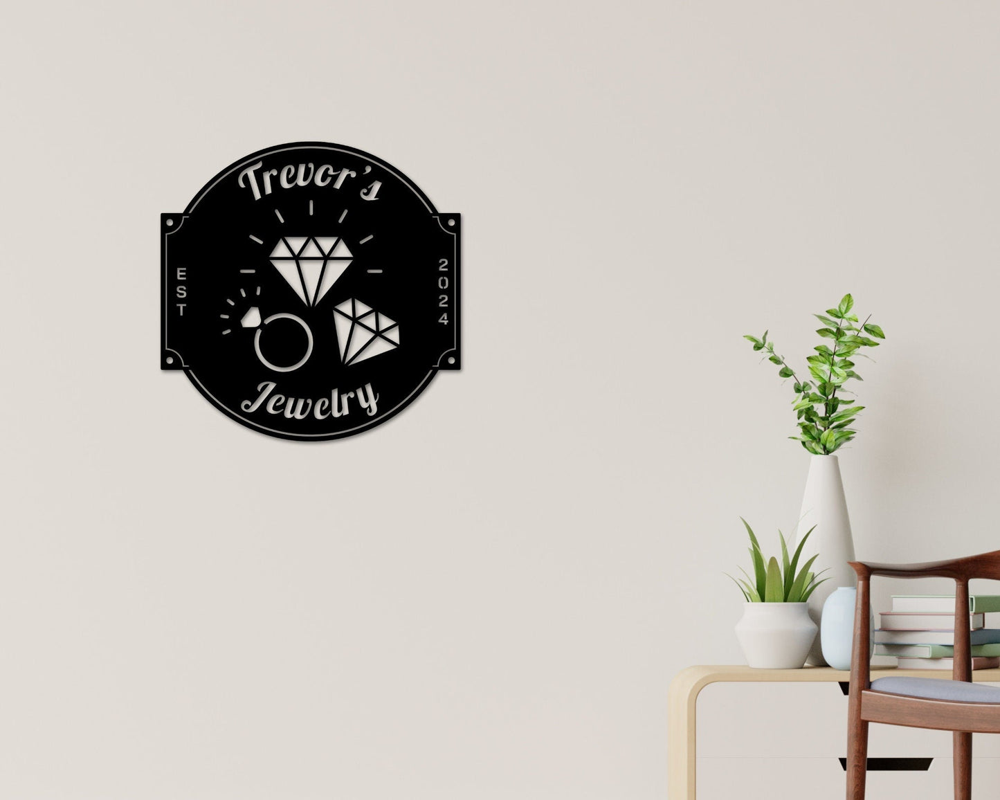 Jewelry Shop Sign, Personalized Jeweler Sign, Gift for Jeweler, Jewelry Shop Decor, Jewelry Business Sign, Personalized Jewelry Metal Sign