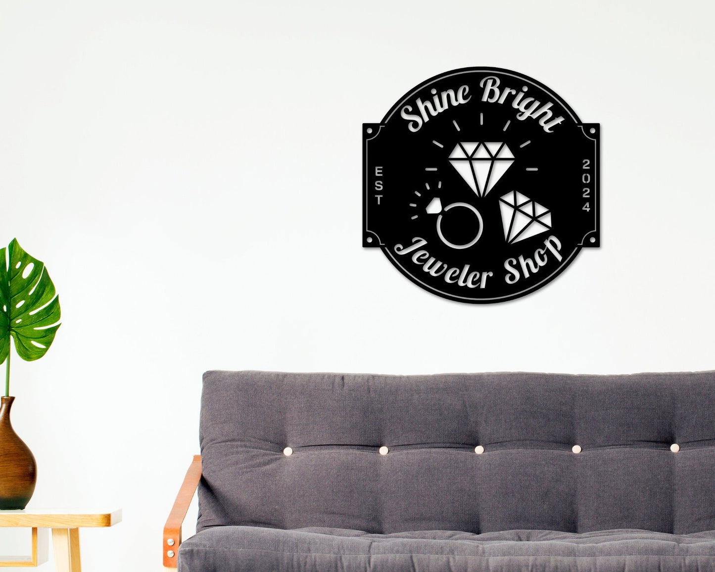 Jewelry Shop Sign, Personalized Jeweler Sign, Gift for Jeweler, Jewelry Shop Decor, Jewelry Business Sign, Personalized Jewelry Metal Sign