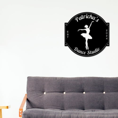 Personalized Dancer Sign, Dance Studio Metal Sign, Custom Dance Team Sign, Dancer Gift, Ballet Metal Sign, Girls Room Decor