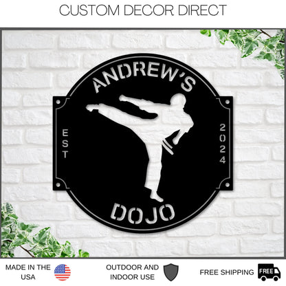 Karate Dojo Sign, Martial Arts Sign, Karate Metal Sign, MMA Gym Sign, Brazilian Jiu-Jitsu, Judo, Karate Dojo Decor, Taekwondo Custom Sign