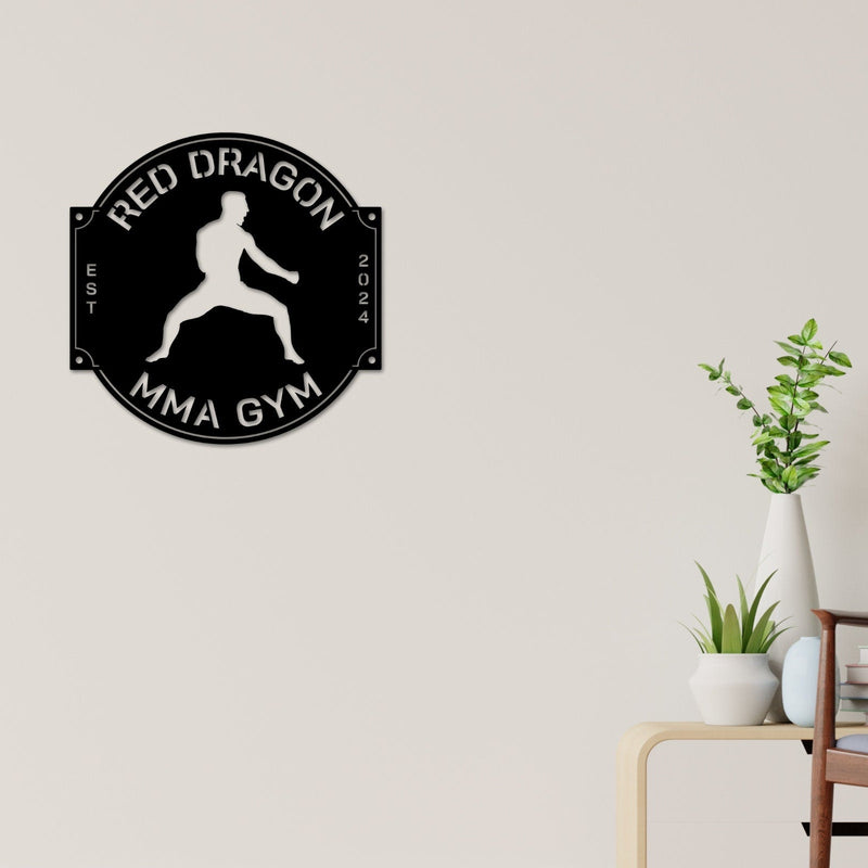 Custom MMA Metal Sign, Personalized Karate Sign, Martial Arts Dojo Decor, Gift for MMA Fighter, Karate Metal Wall Art, Judo, Jiu-Jitsu