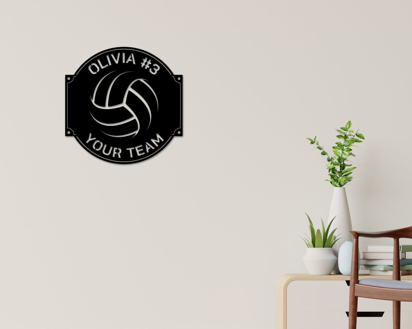 Volleyball Sign, Volleyball Gift for Girls, Personalized Volleyball Sign for Girls room, Metal Volleyball Sign, Coach Sign, Sports Decor