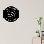 Volleyball Sign, Volleyball Gift for Girls, Personalized Volleyball Sign for Girls room, Metal Volleyball Sign, Coach Sign, Sports Decor