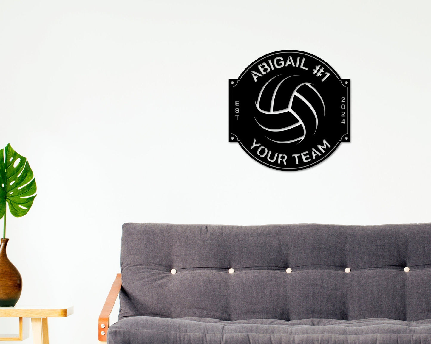 Volleyball Sign, Volleyball Gift for Girls, Personalized Volleyball Sign for Girls room, Metal Volleyball Sign, Coach Sign, Sports Decor