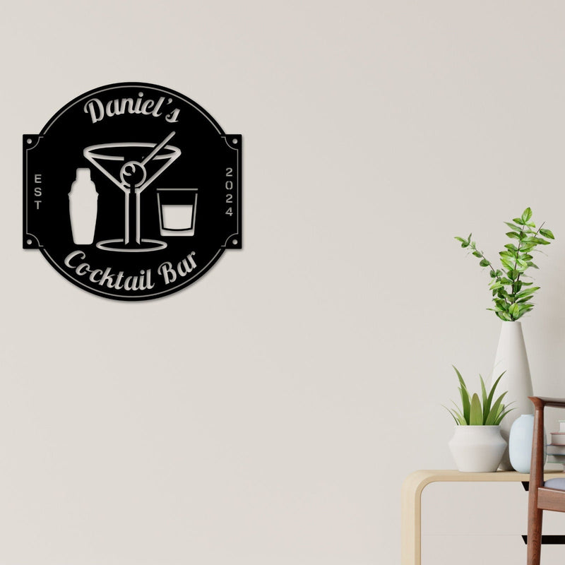 Personalized Bar Sign, Cocktail Bar, Bar Signs, Personalized Signs, Bar Decor, Man Cave, Custom Gift, Father's Day Gift, Custom Bar Sign