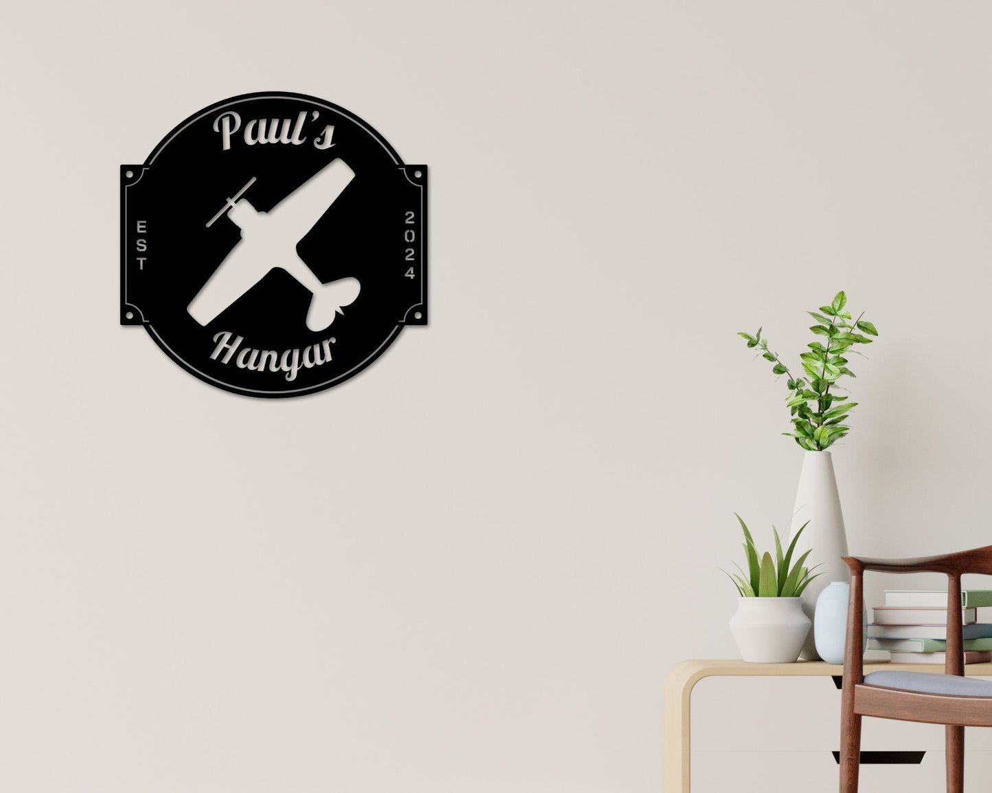 Airplane Sign, Personalized Pilot Name Sign, Custom Aviation Lover, Airplane Hangar Sign, Man Cave Sign, Airplane Sign, Personalized Plane