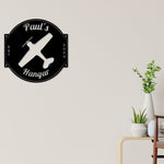 Airplane Sign, Personalized Pilot Name Sign, Custom Aviation Lover, Airplane Hangar Sign, Man Cave Sign, Airplane Sign, Personalized Plane