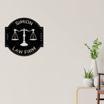 Custom Law Office Sign, Personalized Lawyer Sign, Lawyer Gift, Attorney Metal Sign, Law Student Gift, Judge Gift, Law Firm Office Decor