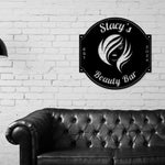 Hair Salon Sign, Metal hair Stylist Sign, Personalized Salon, Custom Booth Sign, hair Stylist Gift, Hair Salon Wall Art, Salon Custom Sign
