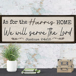 We Will Serve the Lord custom wood framed sign