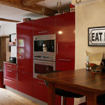 Eat Here retro food sign, rustic farmhouse wood framed