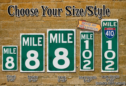 Highway Marker Signs - Mile Marker Metal Signs - Custom Made