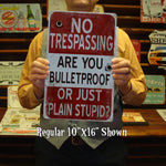 No Trespassing Sign - Vintage Metal Sign