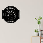 Custom Donut Shop Sign, Donut Shop Sign, Personalized Donuts Sign, Donut Shop Decor, Donut Stand Open Sign, Business Donut Sign