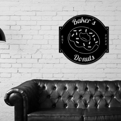Custom Donut Shop Sign, Donut Shop Sign, Personalized Donuts Sign, Donut Shop Decor, Donut Stand Open Sign, Business Donut Sign