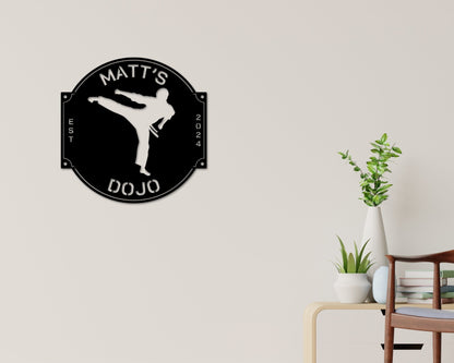 Karate Dojo Sign, Martial Arts Sign, Karate Metal Sign, MMA Gym Sign, Brazilian Jiu-Jitsu, Judo, Karate Dojo Decor, Taekwondo Custom Sign
