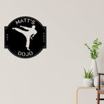 Karate Dojo Sign, Martial Arts Sign, Karate Metal Sign, MMA Gym Sign, Brazilian Jiu-Jitsu, Judo, Karate Dojo Decor, Taekwondo Custom Sign