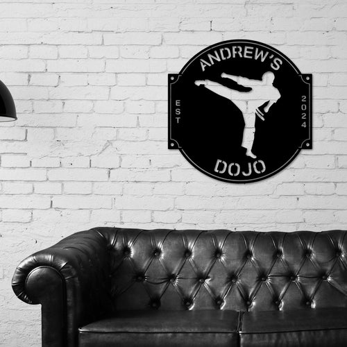 Karate Dojo Sign, Martial Arts Sign, Karate Metal Sign, MMA Gym Sign, Brazilian Jiu-Jitsu, Judo, Karate Dojo Decor, Taekwondo Custom Sign
