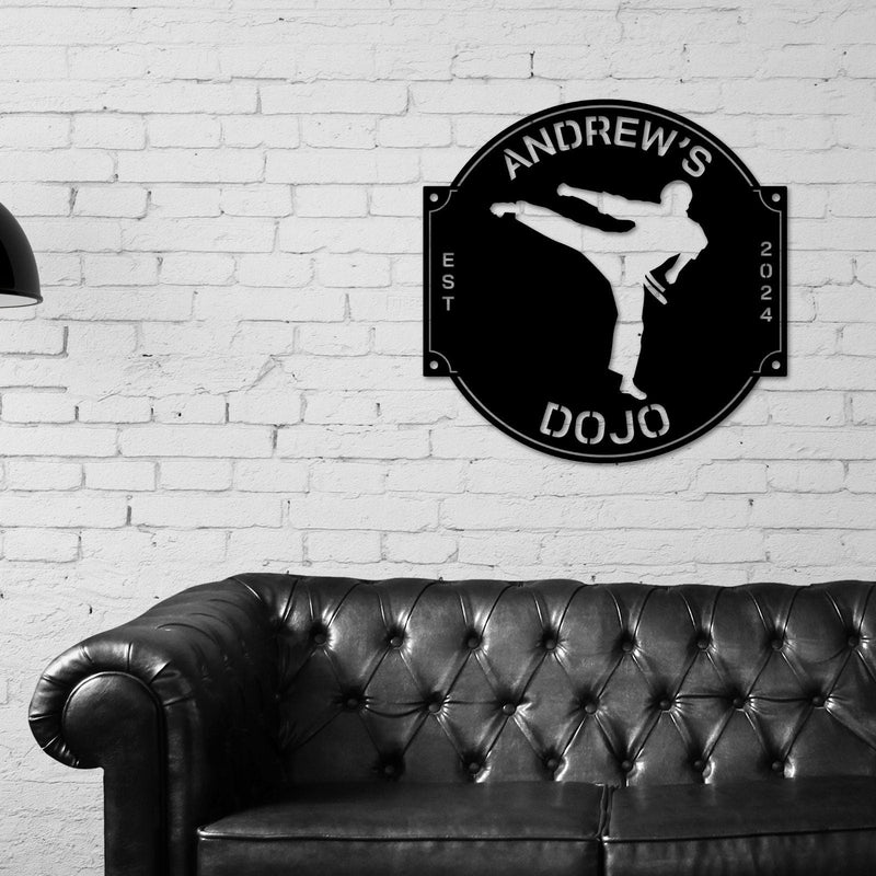 Karate Dojo Sign, Martial Arts Sign, Karate Metal Sign, MMA Gym Sign, Brazilian Jiu-Jitsu, Judo, Karate Dojo Decor, Taekwondo Custom Sign
