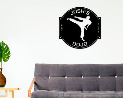 Karate Dojo Sign, Martial Arts Sign, Karate Metal Sign, MMA Gym Sign, Brazilian Jiu-Jitsu, Judo, Karate Dojo Decor, Taekwondo Custom Sign